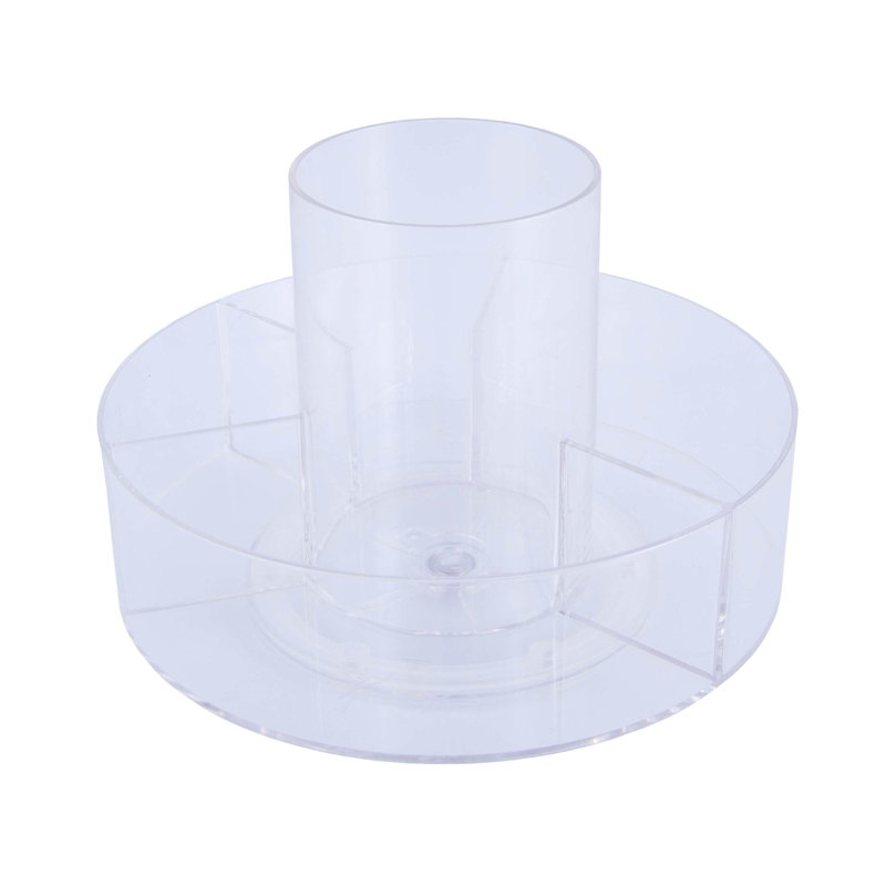 wayfair basics® aldora 5-compartment 360 degree rotating countertop organizer storage