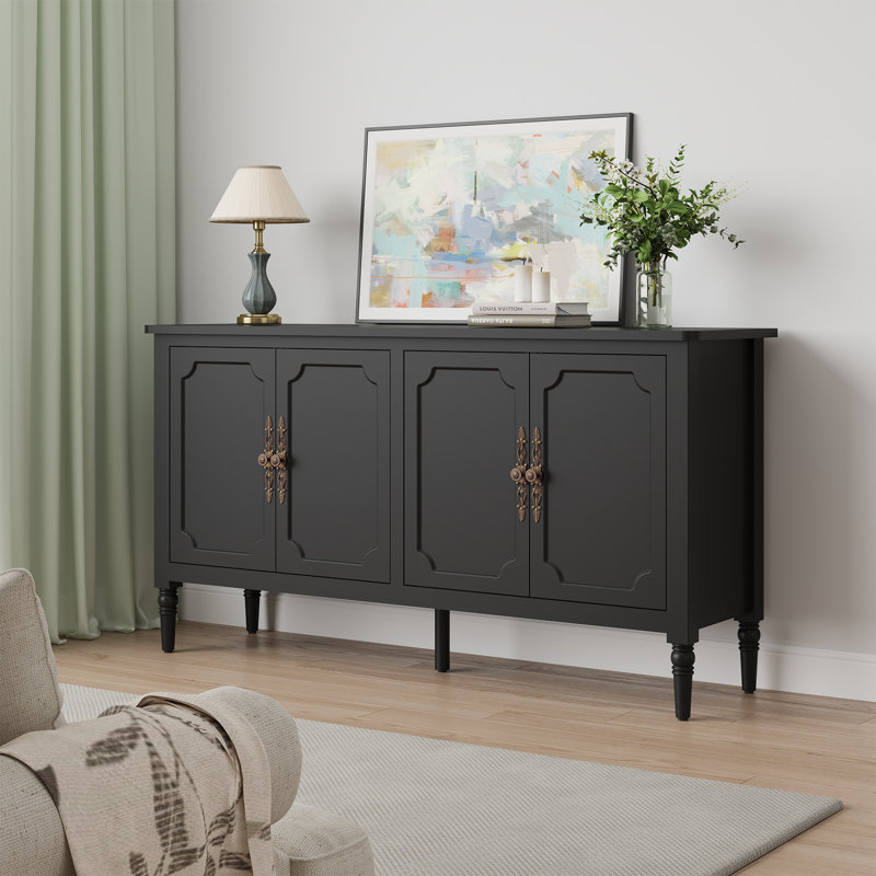 Collynns 59" W Sideboard Cabinet with Adjustable Shelves and 4 Door5