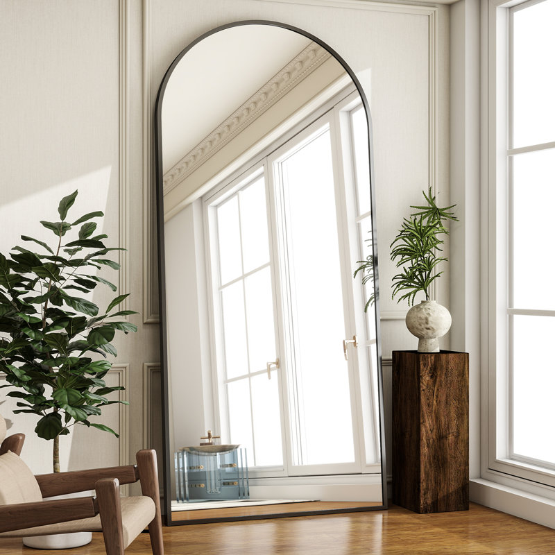 Oversized Full Length Mirror Arch Floor Mirror Wall Mirror Hanging Or Leaning Full Body Mirror With Stand INCOMPLETE 