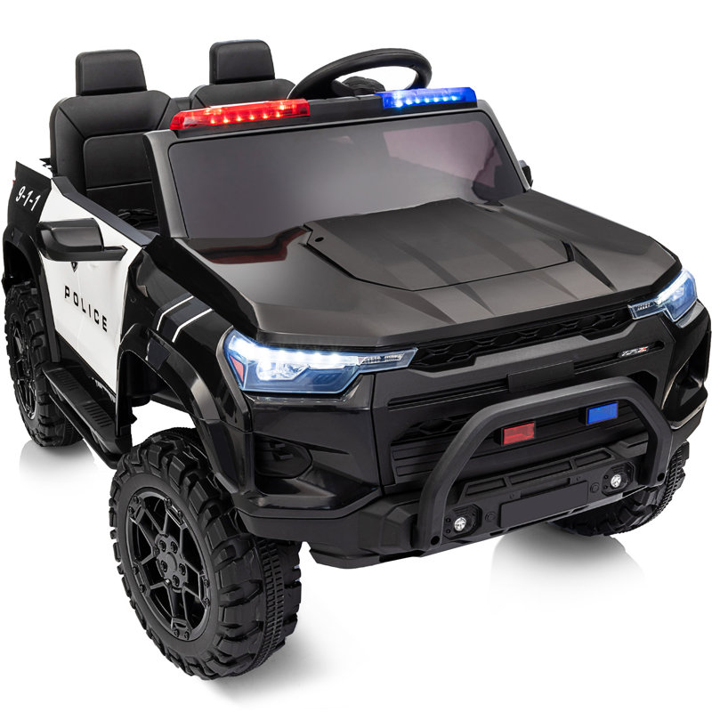 24v 10ah ride on toy truck, 4wd 2 seater kids electric cars for girl boy w/ remote, 4x200w motor