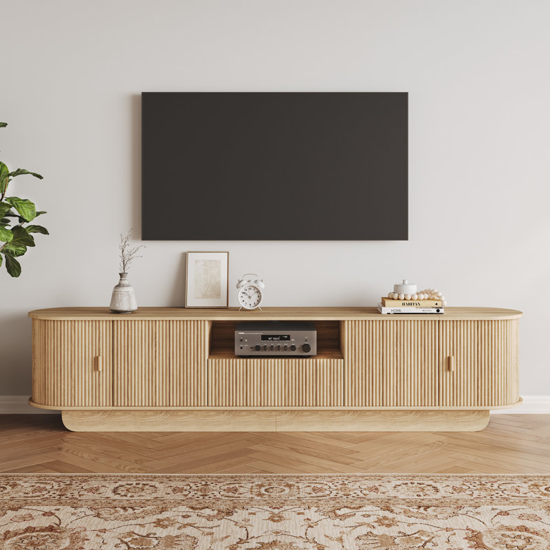 86.6" Curved Tv Stand