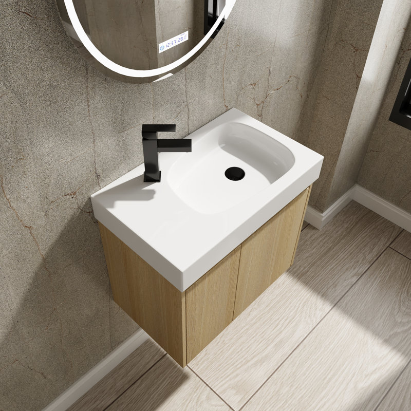 Cambon 23.63'' Single Bathroom Vanity with Resin Top