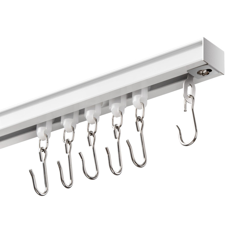curtain track/rail, ceiling mount rail set with roller hooks,ceiling curtain track for living room, bedroom, room divider