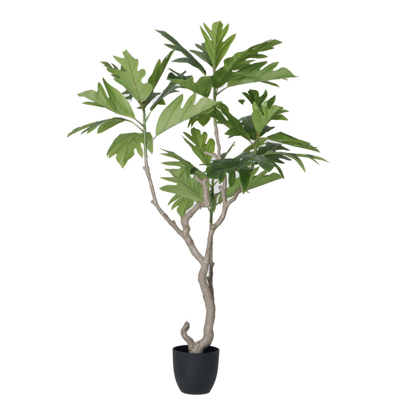67" Vintage Real Touch artificial Fiddle tree in a black pot- Perfect for indoor and Outdoor use
