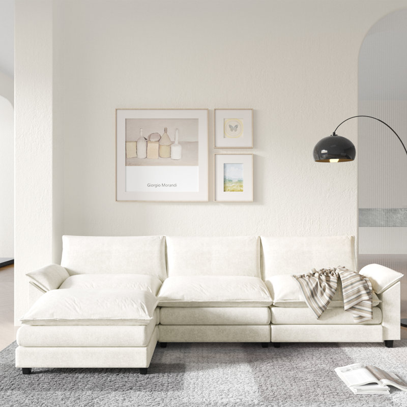 Arlynda 4 - Piece 118.9" L-Shaped Upholstered Sectional Sofa Couch
