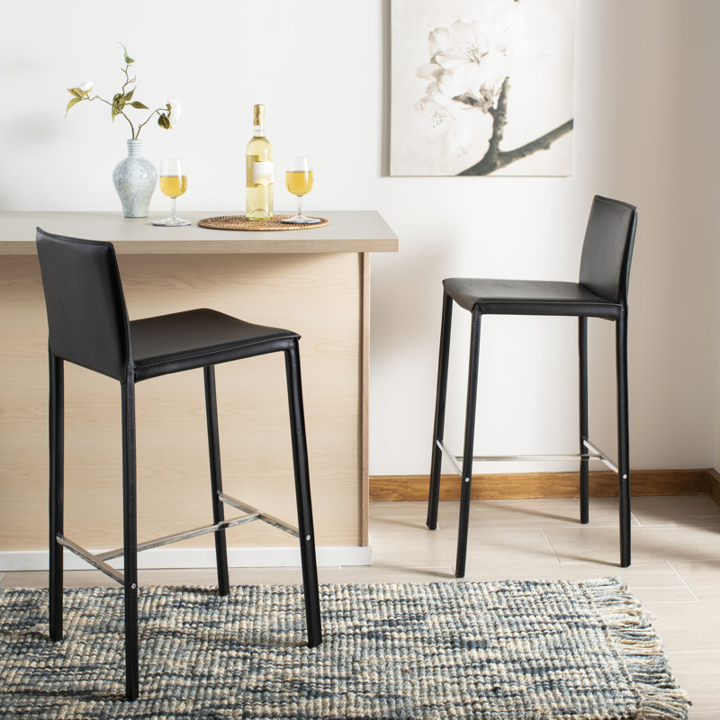 Anneriet Upholstered Counter Stool with Metal Frame (Set of 2)