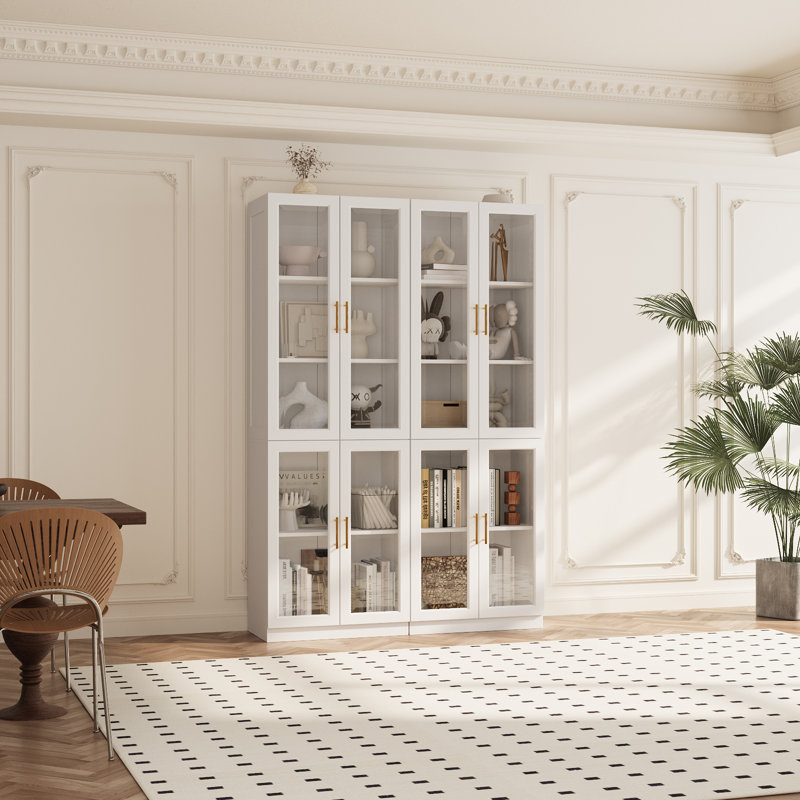 70.9" Display Cabinet With Glass Door