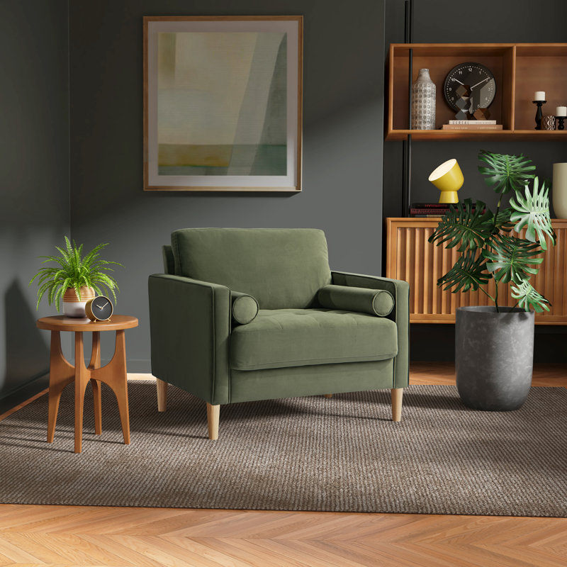 (Incomplete) Garren 39.8\" Square Arm Tufted Club Chair