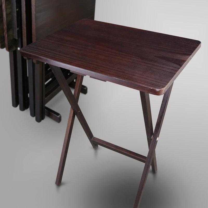 Similar color natural Mischa Tray Table Set (Set of 4)