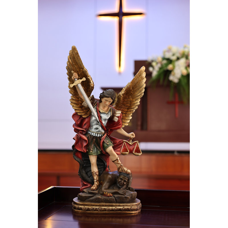 24in St. Michael Statue Arcangel Miguel Indoor/Outdoor Religious Decor