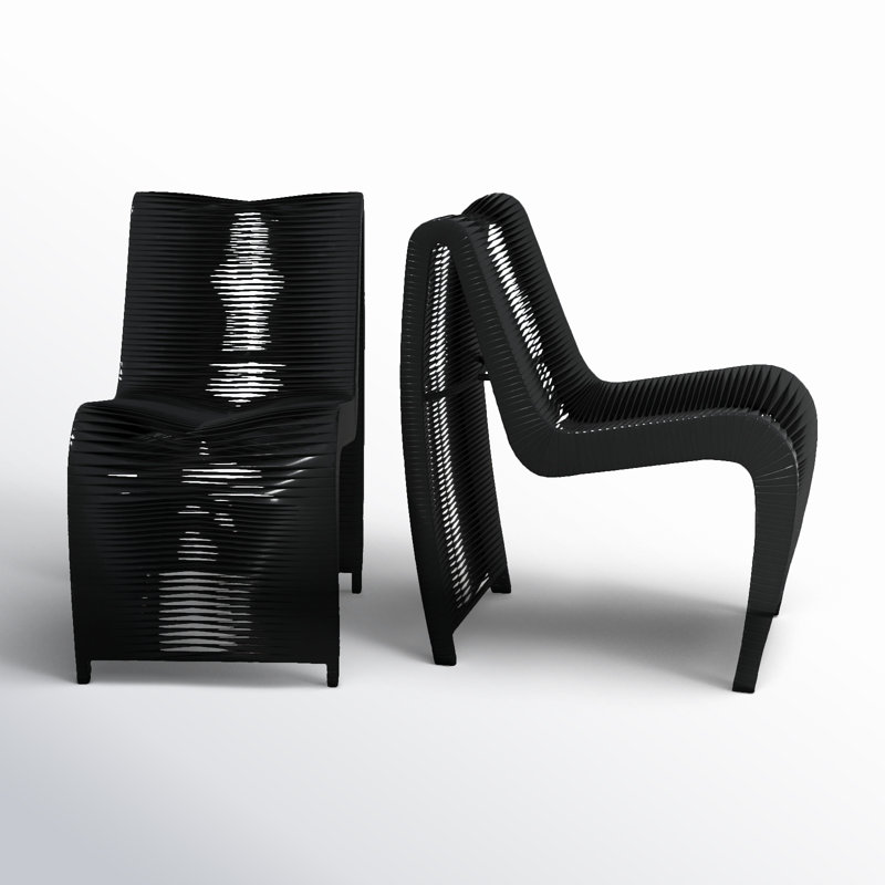 Pernille Outdoor Armless Lounge Chair , Sunbrella® Cushions Included (Set of 2)