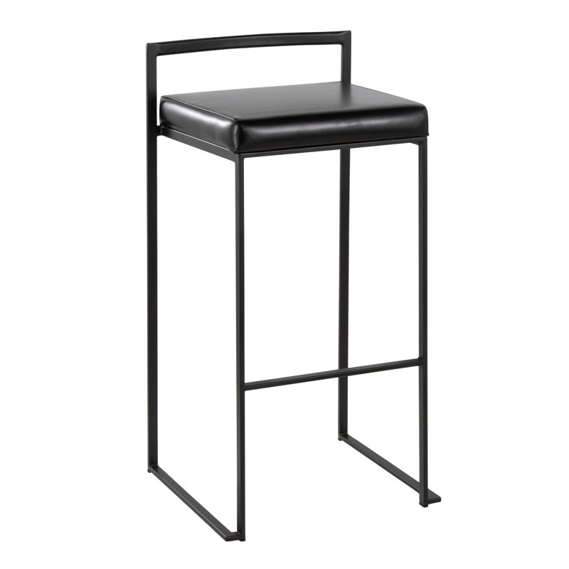 Brieon Upholstered Counter Stool with Metal Frame (Set of 2)