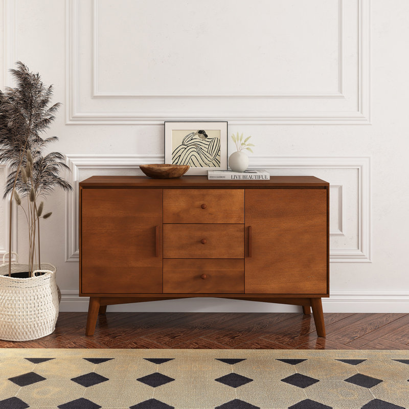 47" X 16" Mid Century Modern Sideboard Buffet Cabinet With Storage for Kitchen Dining Living Room, Accent Console Table