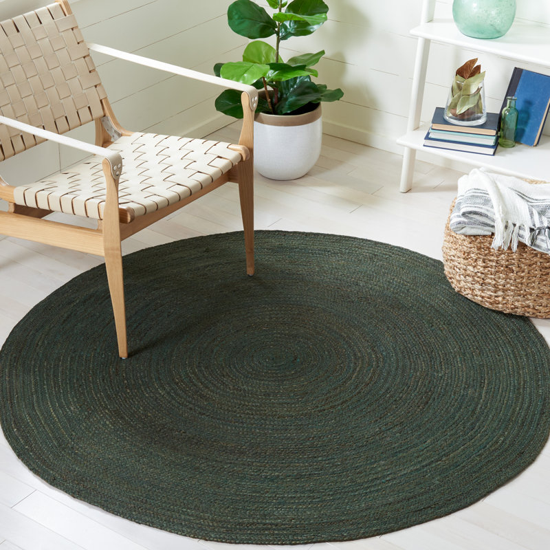 similar Natural Fiber Hand Woven Jute Solid Color Rug