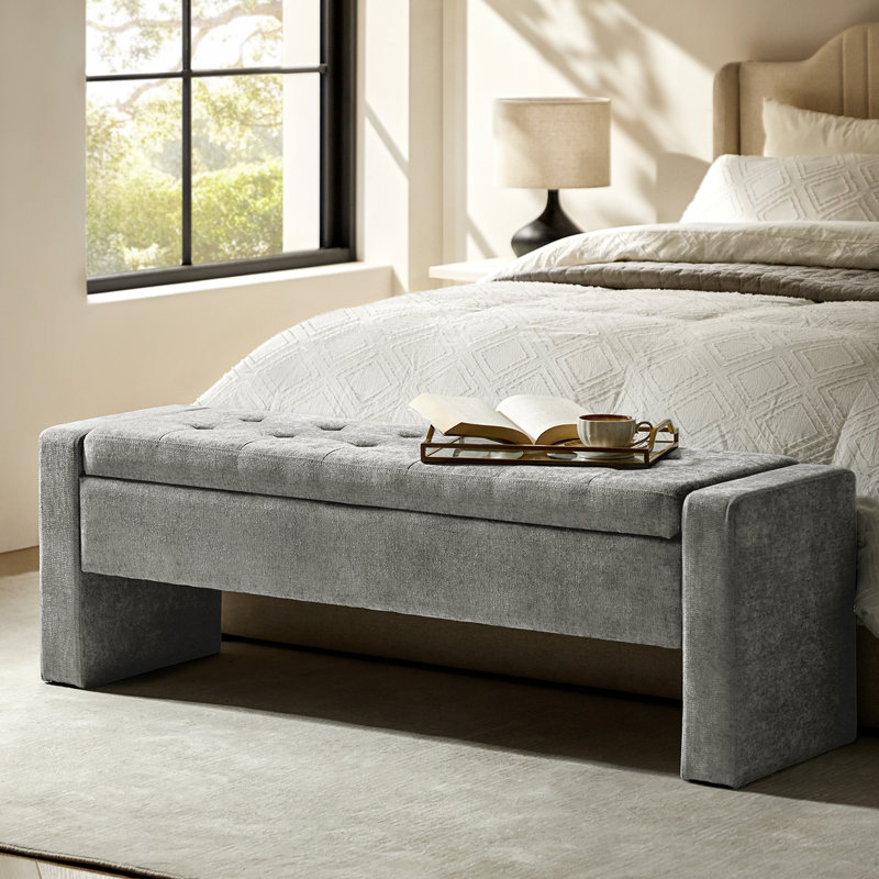Anthonique 55.1'' W Modern Tufted Upholstered Storage Bench