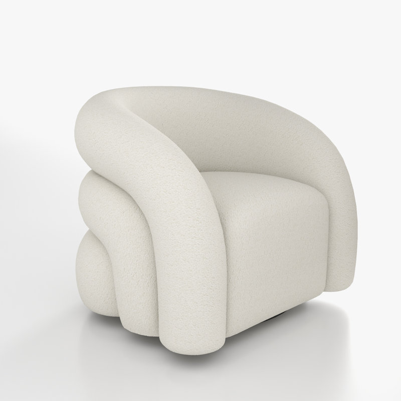 Coyle Upholstered Swivel Barrel Chair