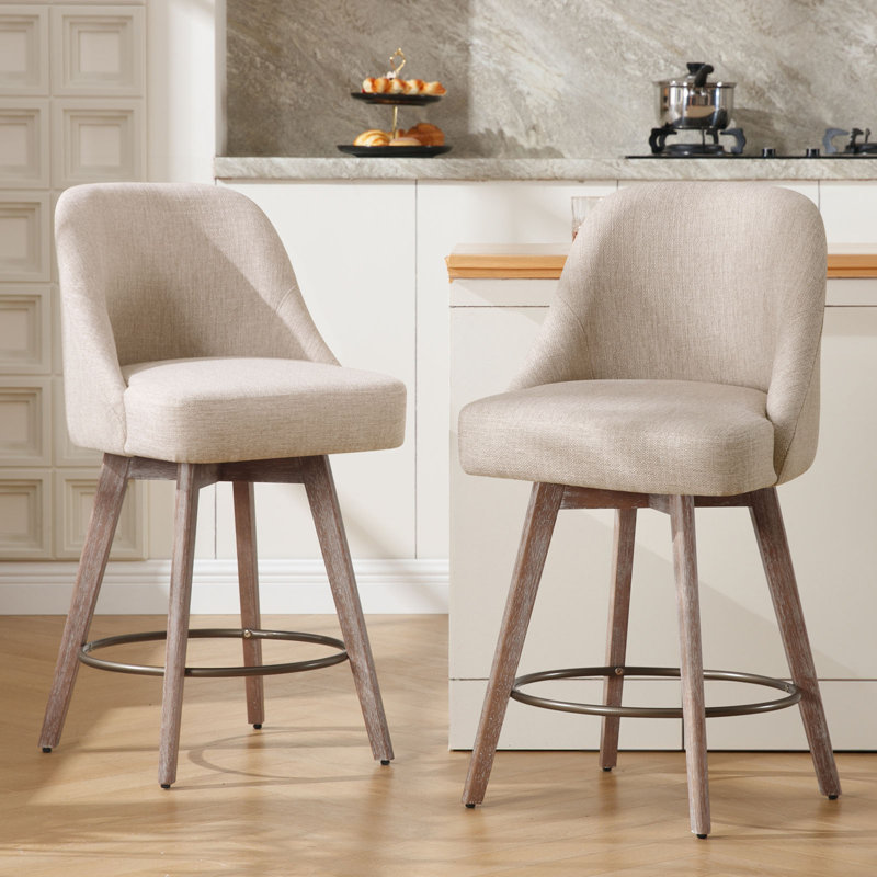 26'' Swivel Counter & Bar Stool(black legs)